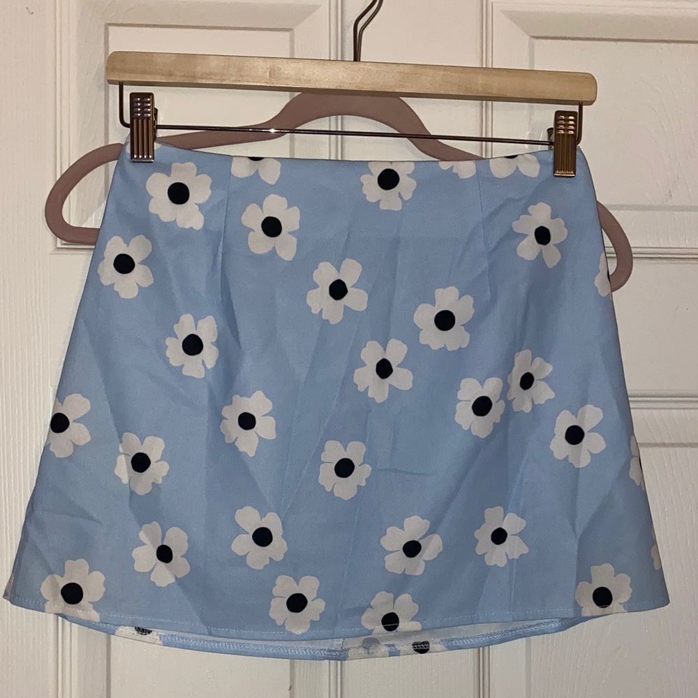 Princess Polly Blue Floral Mini Skirt